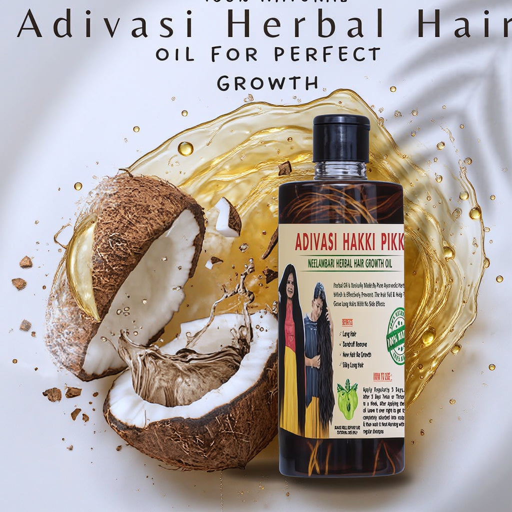 Original Mysore Karnataka ADIVASI HAKKI PIKKI HAIR Oil