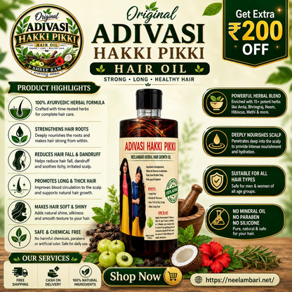 ORIGINAL ADIVASI HAKKI PIKKI HAIR Oil